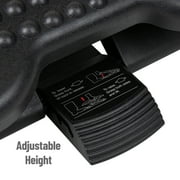 Mind Reader Foot Rest, Ergonomic, Height Adjustable, Plastic, 17L x 13W x 6.25H, Black