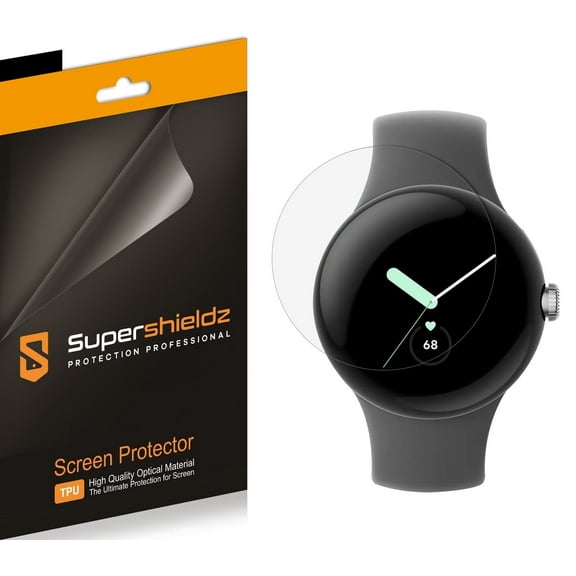 (3 Pack) Supershieldz Designed for Google Pixel Watch 3 (41mm) / Pixel Watch 2 / Pixel Watch Screen Protector, High Definition Clear Shield (TPU)