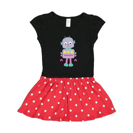 

Inktastic Cute Robot Silly Robot Funny Robot Purple Robot Gift Toddler Girl Dress