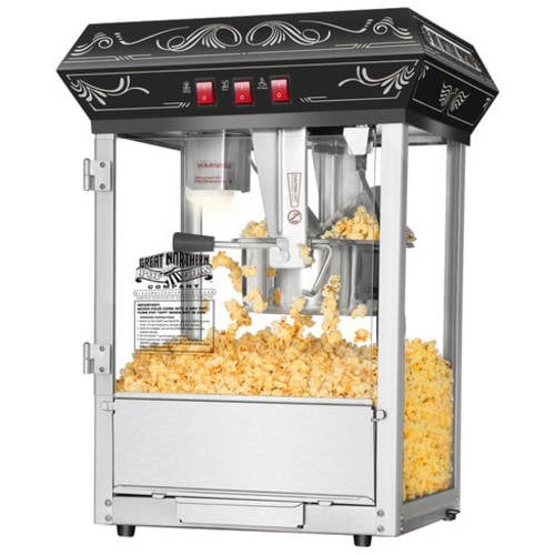 3 6097 Great Northern Popcorn Red Foundation Popcorn Popper Machine Cart 8 Ounce 