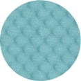 thumbnail image 1 of Ahgly Company Machine Washable Indoor Round Transitional Tron Blue Area Rugs, 4' Round, 1 of 7