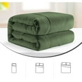thumbnail image 5 of 3 Piece New Fluffy Pattern Comforter Set, 800 TC, 100% Egyptian Cotton, Twin/Twin XL Size Moss Solid, 5 of 6