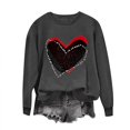 thumbnail image 2 of Meichang Chandails en Molleton pour Femmes, Chandail en Molleton de la Saint-Valentin, Hauts Mignons, Chandail en Molleton Graphique Cœur, Manches Longues, Col Rond, Coupe Ample, Pull de Vacances, 2 of 4