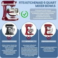 thumbnail image 3 of 6 Quart Flex Edge Beater for KitchenAid Bowl-Lift Stand Mixers With Silicone Edges For Kitchen Aid Accessories and Attachments, 3 of 5