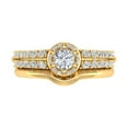 thumbnail image 3 of Diamond Halo Bridal Ring Set in 14K Yellow Gold (5/8 cttw) (Ring Size 11) (I1-I2 Clarity), 3 of 5