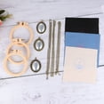 thumbnail image 4 of 3 Pack Embroidery Practice Accessories Kit DIY Necklace Pendant Material Cross Stitch Cloth Thread Accessories with Embroidery Base, 4 of 6