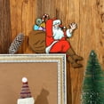 thumbnail image 2 of Bouanq Christmas Decorations Xmas Tree Ornaments Stereoscopic Santa Claus Deer Cart Wooden Door Corner Sticker Door Frame Festival Decorative Wall Sticker Colorful Wood Christmas Gifts on Clearance, 2 of 8