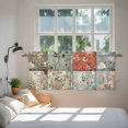 thumbnail image 4 of Elegant Spring Floral Tier Curtains, Summer Botanical Farmhouse Light Filtering Kitchen Curtains, 2Pcs Rod Pocket Half Window Treatments Panels for Sink Cafe Cabinet Camper 27.5x24 Inches, 4 of 9