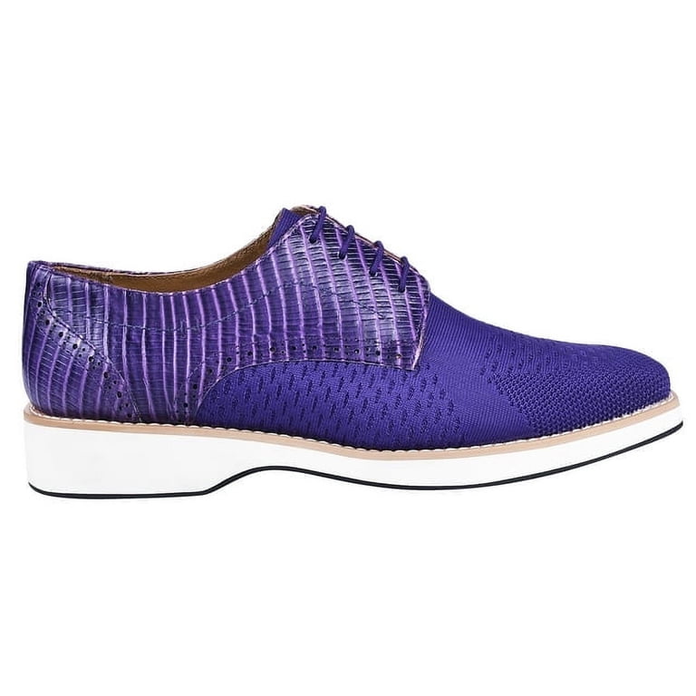 LIBERTYZENO Men\'s Purple Lace-Up Shoes LIBERTYZENO Mens Genuine Leather Male Oxford Style Lace Up  main image 4