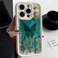 thumbnail image 1 of INS Retro Butterfly Silicone Phone Case For iPhone 11 12 13 14 15 Pro Max Plus XS X XR SE2020 Shockproof Bumper Back Cases Cover 7 For iPhone 15Pro Max, 1 of 6