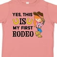 thumbnail image 4 of Inktastic Yes, This is My First Rodeo Cowgirl in Hat and Boots Girls Toddler T-Shirt, 4 of 5
