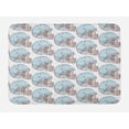 thumbnail image 1 of American Football Bath Mat, Sketchy Style Safety Protection Vintage Pattern American Athletics, Non-Slip Plush Mat Bathroom Kitchen Laundry Room Decor, 29.5 X 17.5 Inches, Aqua Grey Cream, Ambesonne, 1 of 2