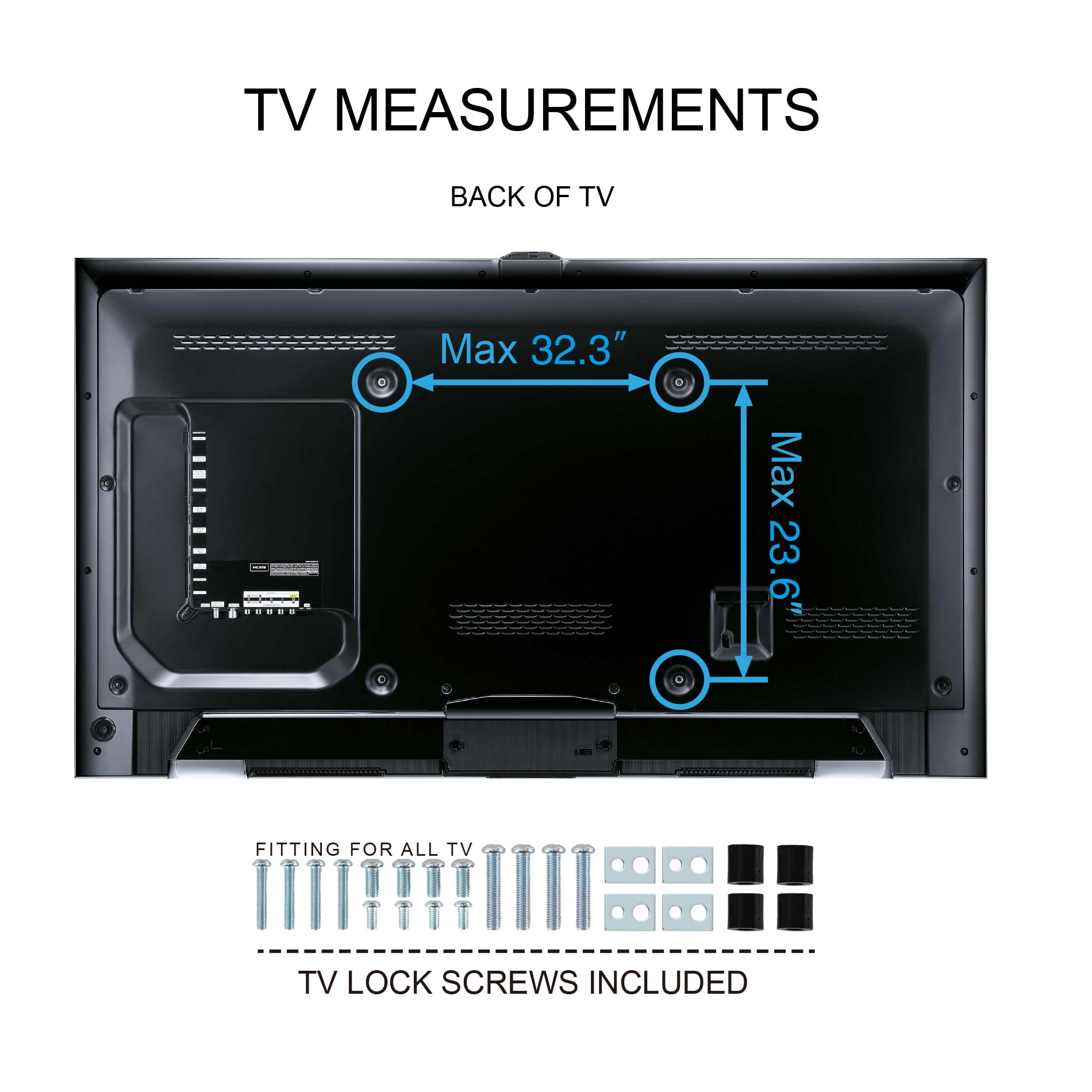 Fitueyes Universal TV Stand Pedestal Base Adjust Mount for 50-80/"Sharp LCD LED