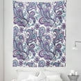 thumbnail image 1 of Paisley Tapestry, Blue and Purple Flowers Leaves Floral Pattern Bohemian Style Country Print, Fabric Wall Hanging Decor for Bedroom Living Room Dorm, 5 Sizes, Purple White Blue, by Ambesonne, 1 of 1