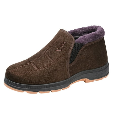 

XDDST Man Boots Men s Winter Casual Comfortable Plush Warm Thick Soled Non Slip Cotton Shoes Snow Boots Warm Fur Lined Winter Snow Boots