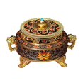thumbnail image 1 of Soporte de quemador de incienso vintage Perfecl para budismo tibetano rojo, 1 of 6