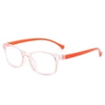 thumbnail image 1 of Gafas de espejo plano para niños, de moda, antiluz azul, con montura de red, de color gelatina, 1 of 6