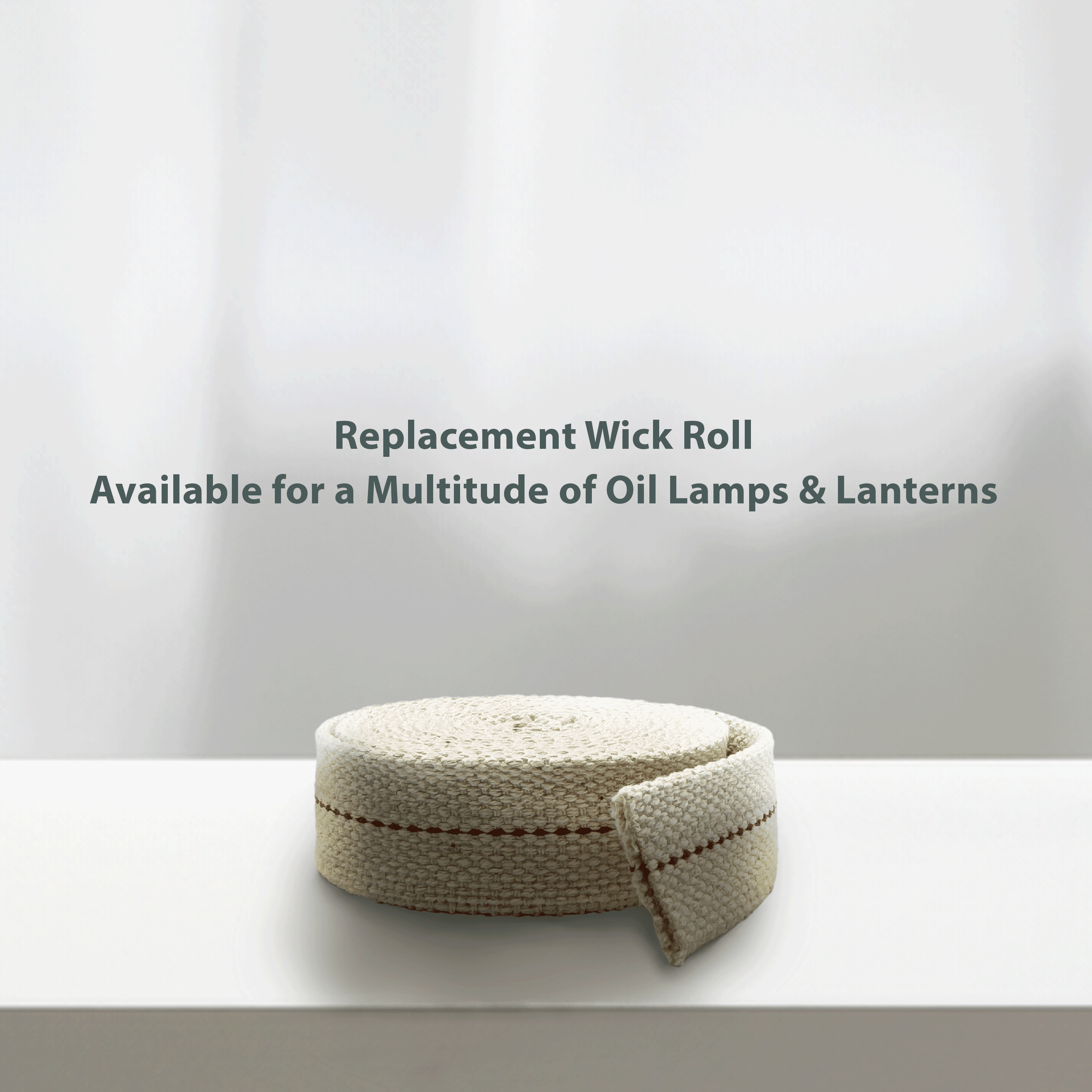 Light of Mine - 3/8", 1/2", 5/8", 3/4", 7/8", and 1" - 6' Foot, 100% Cotton Flat Wick - 6 Pack Bundle, for Paraffin Oil, Kerosene Based Lanterns, and Oil Lamps with Genuine Red Stitch