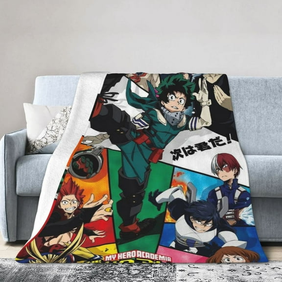 My Hero Academia Bed Blanket Air Conditioner Quilt Ultra Soft Flannel Blanket All Season Fuzzy Blanket Reversible Fluffy Plush Blanket 40"X30"