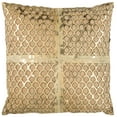 thumbnail image 2 of HIDES Metallic Fin Cowhide Pillow, Beige/Gold, PLS221A-1818, 2 of 4