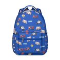 thumbnail image 1 of Student Construction Tractor Backpack Cartoon Firefighter Truck Design, Adjustable Strap School Bag, Wear-Resistant and Perfect for Outdoor and School Use, 1 of 6