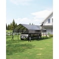 thumbnail image 2 of 13x26x11.4 ft  Metal Carport Heavy Duty Reinforced Frame with Anchors Easy Assembly All-Weather for Pickup Trucks, Boats, RVs, Tractors, Reinforced Frame with Anchors, 2 of 8