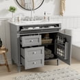 thumbnail image 4 of Modern Bathroom Vanity with 3 Drawers and Storage Cabinet | Create a Tidy and Spacious Bathroom Environment | Enjoy the Convenience of Easy Assembly, 4 of 7