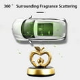 thumbnail image 5 of CxhicLuv Car Aromatherapy Diffuser, Auto Solar Fragrance, Rotating Center Console Decorative Perfume Holder with 5ml Oil, Car Interior Accessories, Release Fragrance & Relieve Stress, Gold, 5 of 8