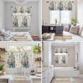 thumbnail image 6 of Blue Snowman Christmas Kitchen Curtains Sets for Windows 24 Inch Length, Xmas Snowflake Rustic Rod Pocket Window Treatments Tier Curtains and Valances Set for Bedroom/Bathroom, 6 of 8