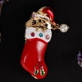 thumbnail image 2 of KLKCMS Lovely Christmas Gifts Rhinestone Enamel Collar Brooch Pins Ornament - Boote, 2 of 9