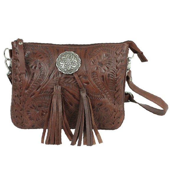American West  Leather Women's Multicompartment Cross-Body Handbag