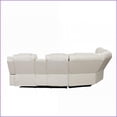 thumbnail image 5 of Challenger Modern Power Recliner Sectional Sofa with USB-C, Bluetooth & Cup Holders | Beige | Faux Leather | Solid Wood+MDF, 5 of 8