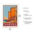 thumbnail image 2 of Naples (Napoli) Italy - Mount Vesuvius and the Bay of Naples - Vintage Travel Poster c.1920 - Master Art Print (Unframed) 12in x 18in, 2 of 4