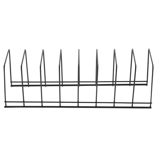 unbranded Organizador De Archivos Metálico Negro Para Escritorio Con Soporte Para Libros Y Revistas Multiusos