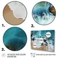 thumbnail image 4 of Designart "Aerial View Skyblue Coastal Waves II" Extra Large Coastal Framed Wall Art - Coastal Blue Coastal Beach Entryway Framed Wall Art, 4 of 7