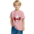 thumbnail image 4 of Lovzfmll Maple Leaf Print Short Sleeve Tee for Boys & Girls, Cute Casual Cotton Top for Kids, Loose Fit Blouse for Kids 7-8 Years, 4 of 9
