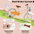 thumbnail image 4 of Costway 14" Kid's Bike with Removable Training Wheels & Basket for 3-5 Years Old Pink, 4 of 8