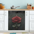thumbnail image 5 of IAUYY Magnetic decorative sticker - 23x26 Inch PVC Refrigerator Decorative Cover, Removable DIY Art for Kitchen Appliances Gothic Rose, 5 of 6