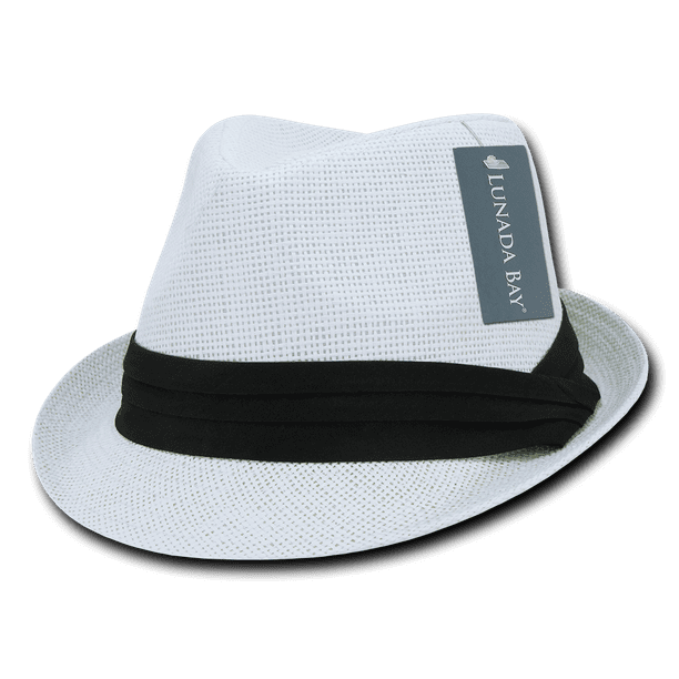 Decky Lunada Bay Paper Straw Fedoras Caps Hats Men Women White