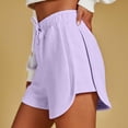 thumbnail image 5 of EazyTech Sweat Shorts Women High Elastic Waist Drawstring Athletic Lounge Short Summer Soft Running Joggers with Pockets, 5 of 8