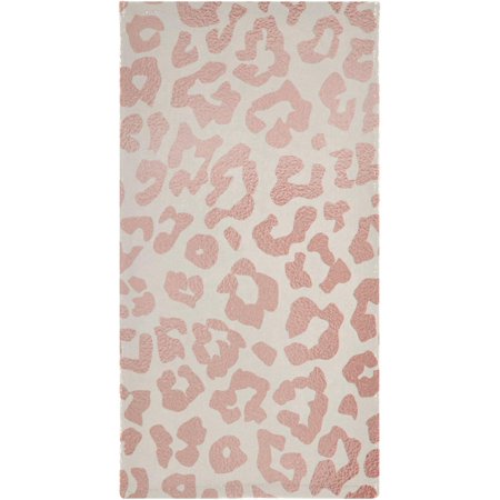 Hotbar Bath Towels Set of 2 Hand Towels for Bathroom Cotton Rose Gold Leopard Print Cheetah Decorative 28x14in Absorbent Soft
