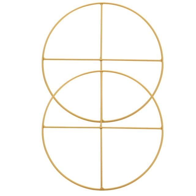 Miangastore Craft Hoop Rings Golden Iron 2Pcs 11.8X11.8X0.2In