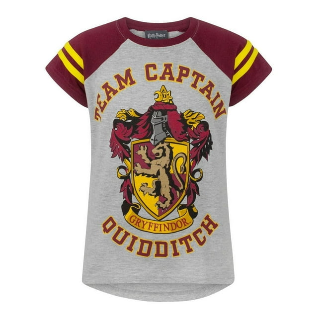 Harry Potter Official Girls Gryffindor Quidditch Team Captain T-Shirt
