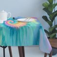 thumbnail image 4 of Colorful Tie Dye Table Cloth Waterproof Tablecloths, Rainbow Ombre Abstract Pattern Art Tablecloth Dining Table Cover for Kitchen Party Tabletop Outdoor, Rectangle Tablecloth 54x108 Inch, 4 of 9