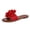 Red_044, variant on Domuza Women's Bow Sandals Sparkly Flat Sandals 2026 Summer Open Toe Slip On Slide Vacation Sandals Blue 6.5(EU-37)