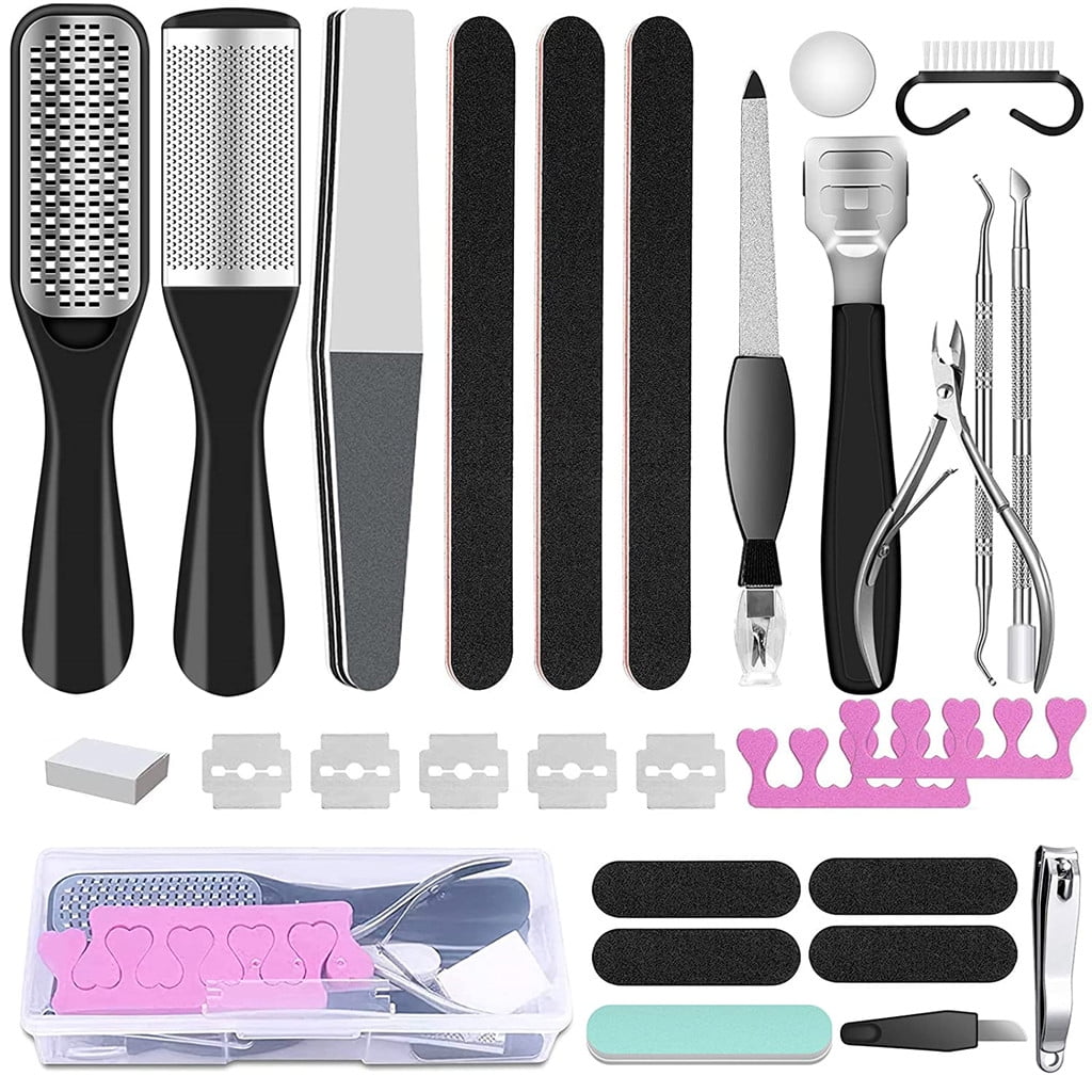 23 in 1 Pedicure Tools Set, Foot Care Pedicure Kit Stainless Steel Foot Rasp Foot Dead Skin Remover Pedicure Kit for Men Women 23 in 1 Pedicure Tools Set, Foot Care Pedicure Kit Stainless Steel Foot Rasp Foot Dead Skin Remover Pedicure Kit for Men Women