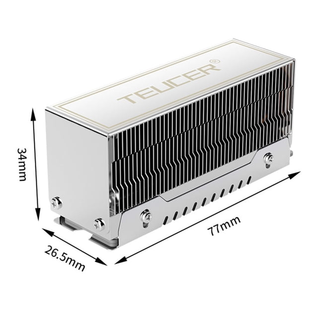 M. 2 2280 SSD Heat Sink Solid State Drive Radiator Fully Electroplated Reflow Welding Cooling Pad Double Copper Pipe SSD Cooler A Model
