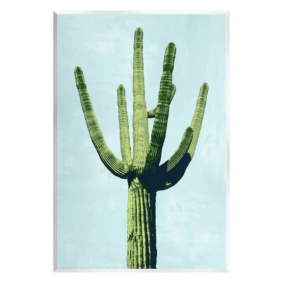 Looming Cactus Turquoise Sky Botanical & Floral Graphic Art Unframed Art Print Wall Art