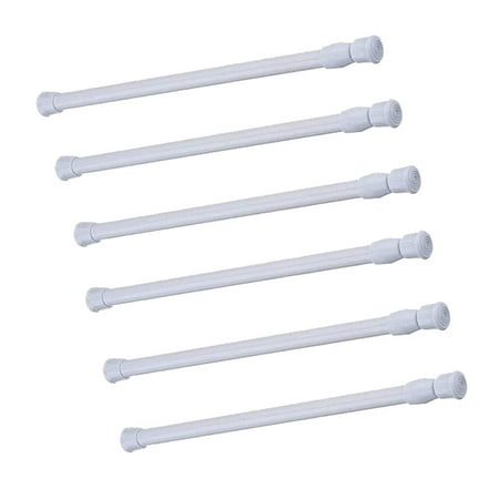 

Drill Bits And Accessories Tension Rod 6Pack Adjustable Spring Steel Cupboard Bars Tension Curtain Rod