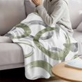 thumbnail image 3 of Sage Green Grey Blanket Soft Cozy Warm Throw Blanket for Couch, Plush Fuzzy Flannel Fleece Blankets for Sofa, Geometric Circle Modern Abstract Simple Art Bed Blankets Gifts for Men, 40"x60", 3 of 9